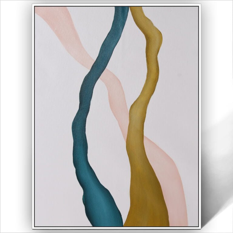 abstract line art canvas painting