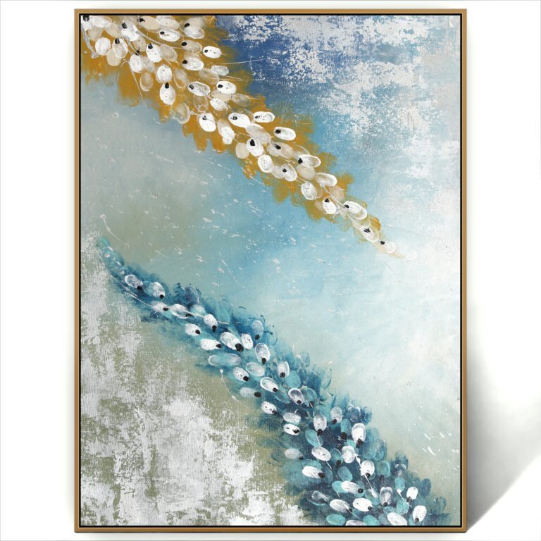 abstract floral art painting