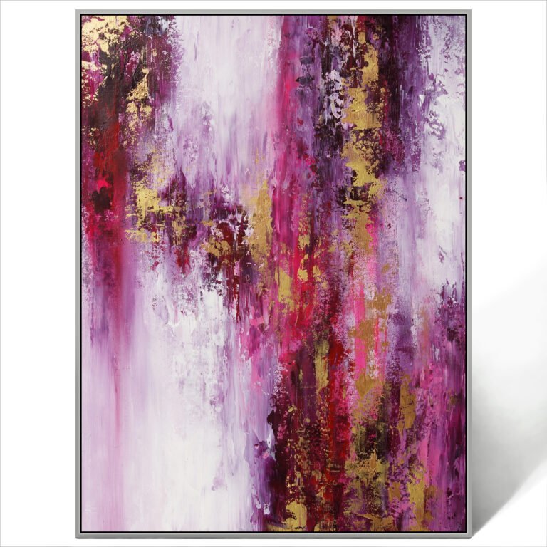 abstract pink wall art painting