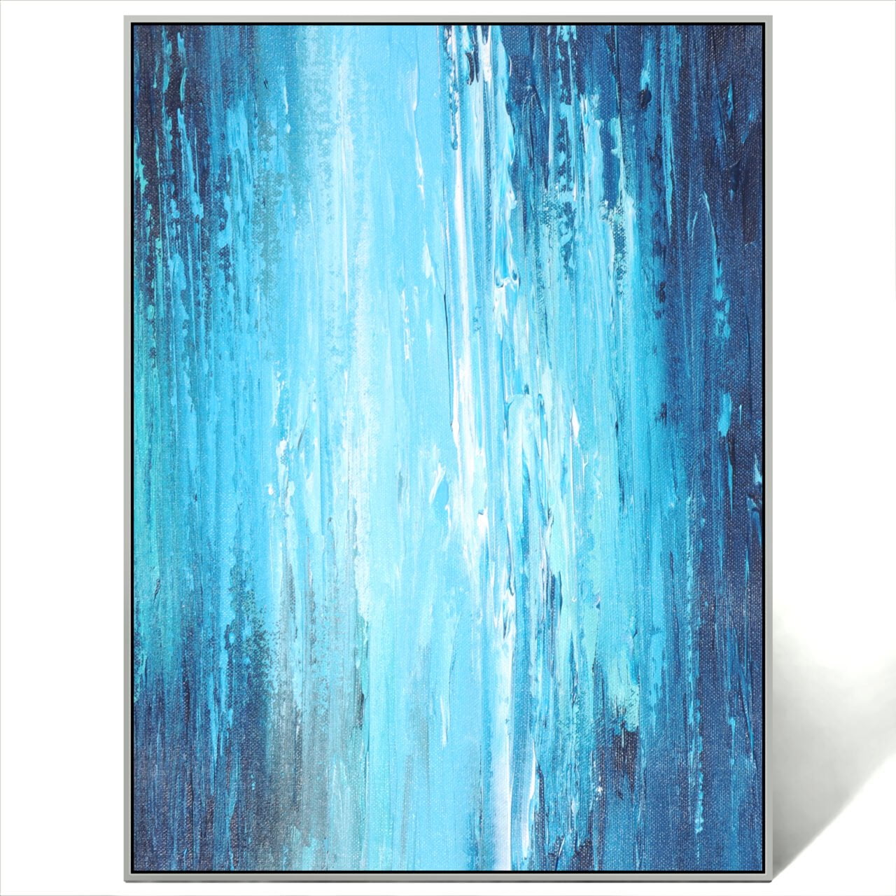 Large Blue Ocean Wall Art Canvas Abstract Wall Painting