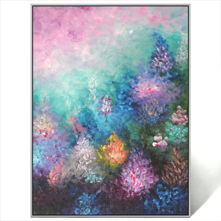 abstract floral wall art painting