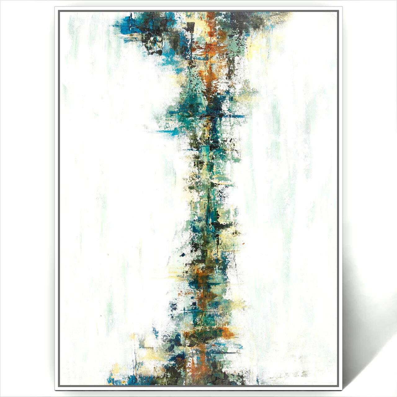Original Green Abstract Art On Canvas Wall Decoration Painting