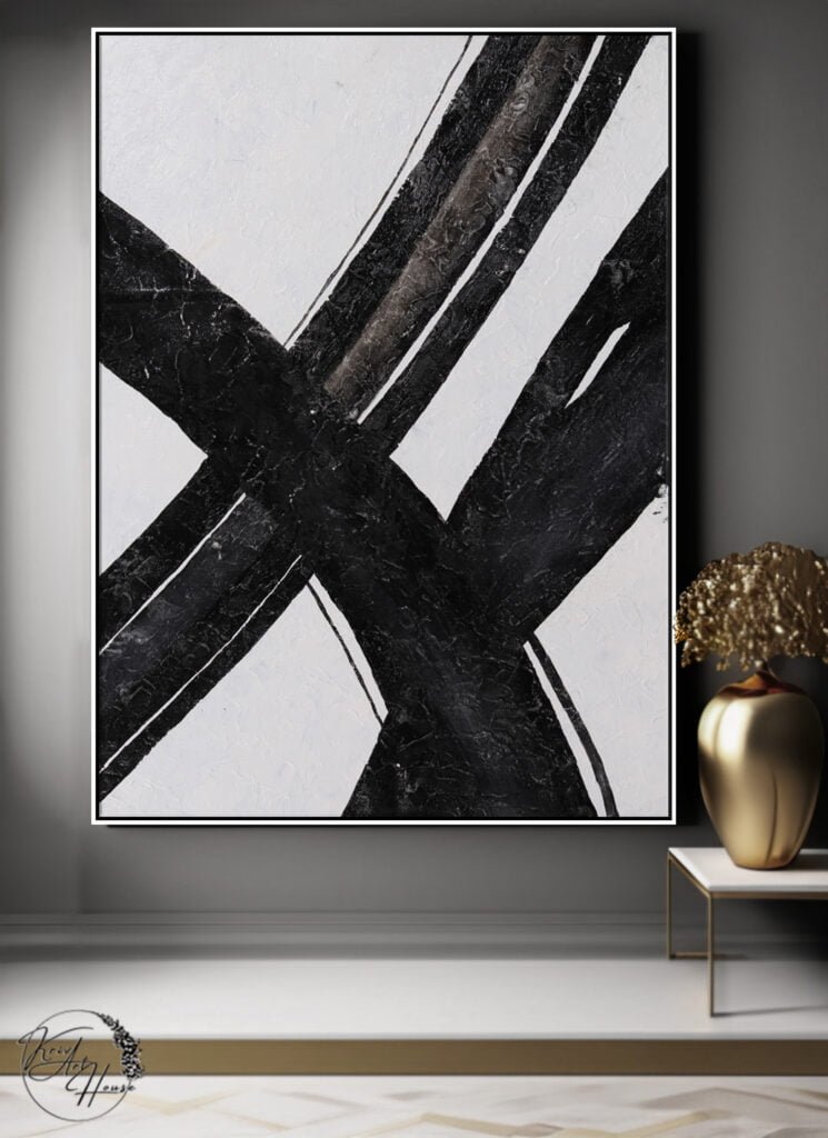 black geometric art