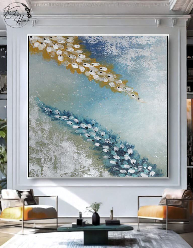 abstract painting with frame