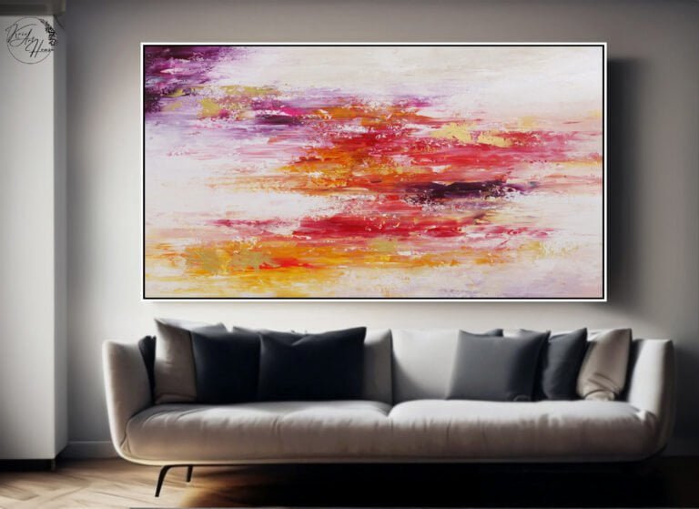 Abstract painting on canvas