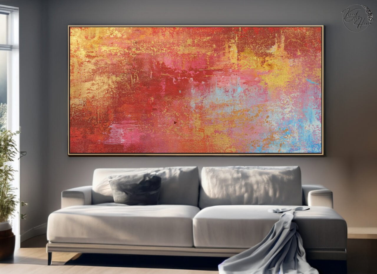 Painting abstract canvas