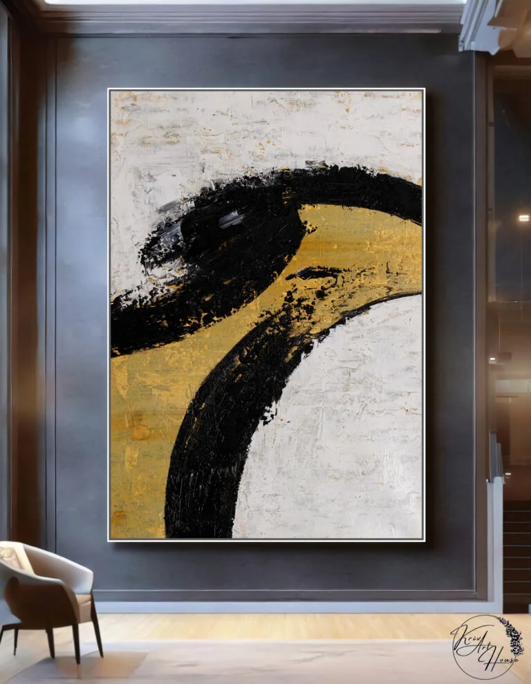 abstract black gold art