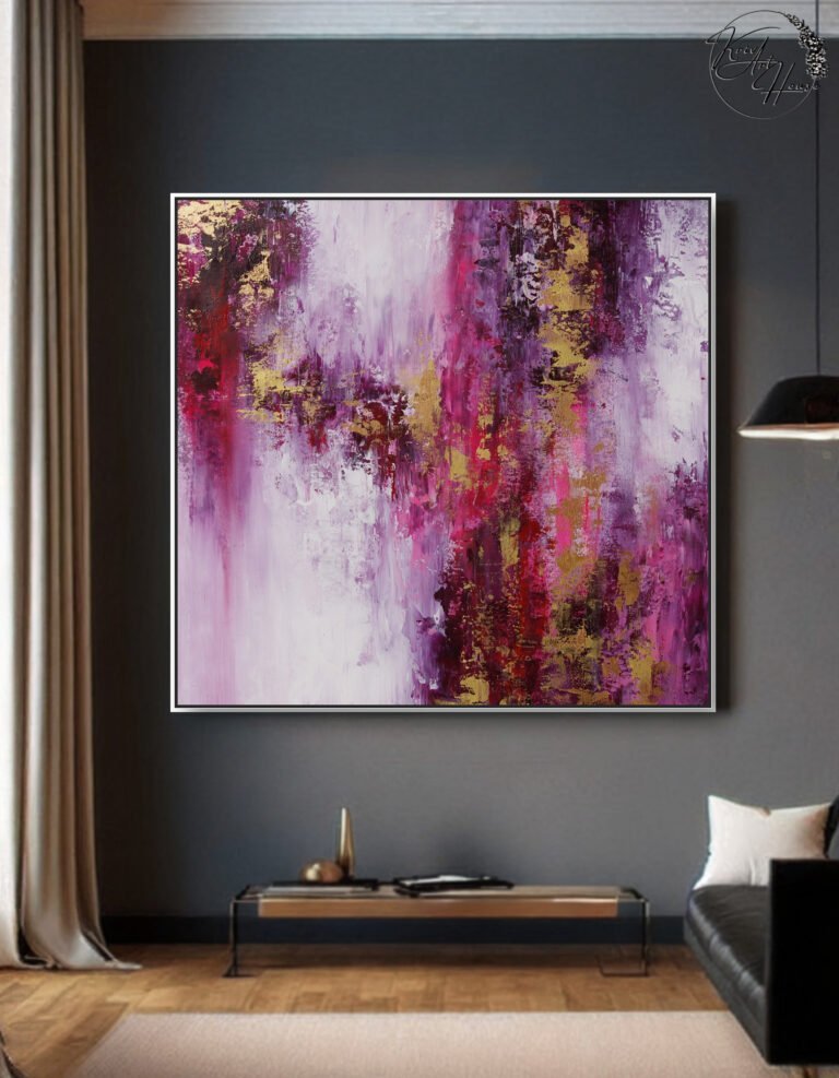 Painting abstract on canvas