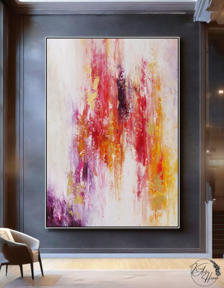 abstract painting framed