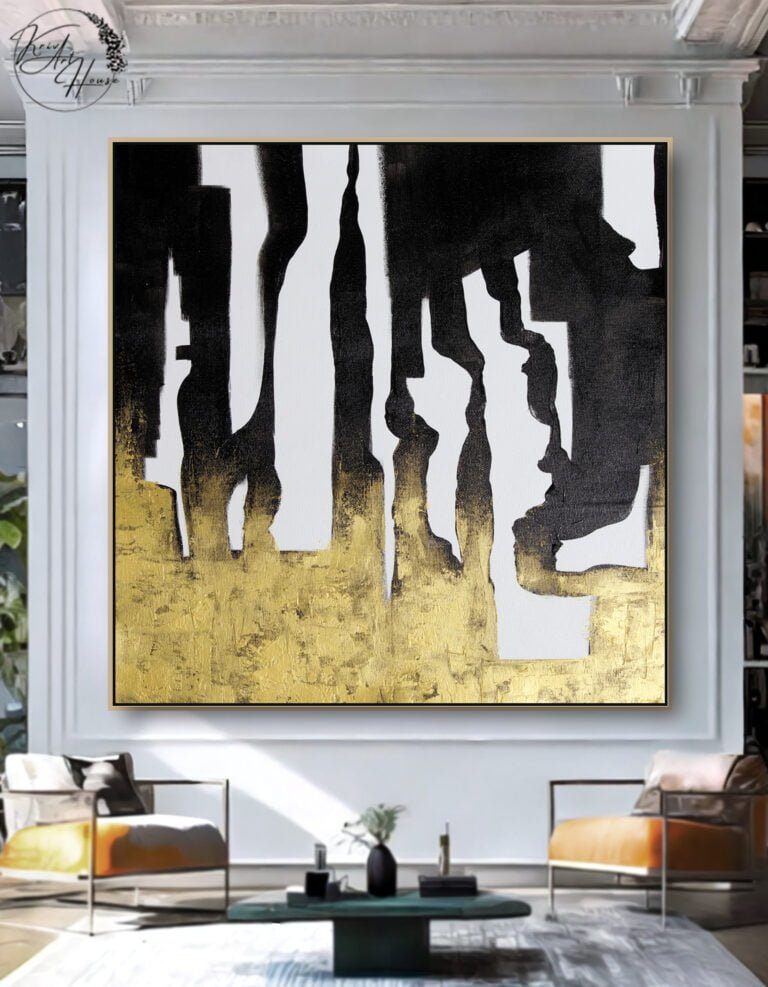 black gold abstract art