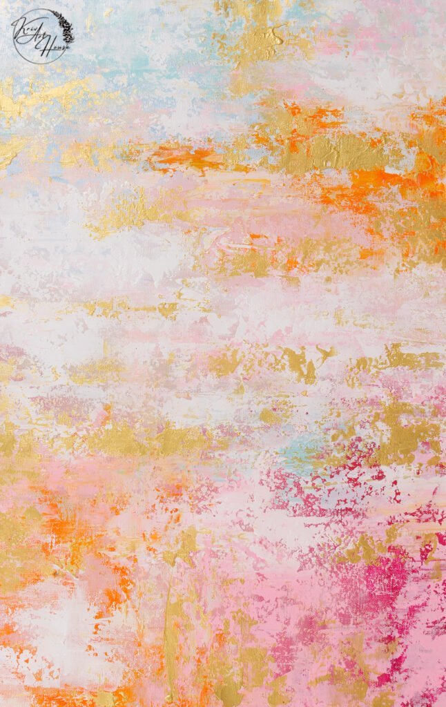 textured pink orange artwork