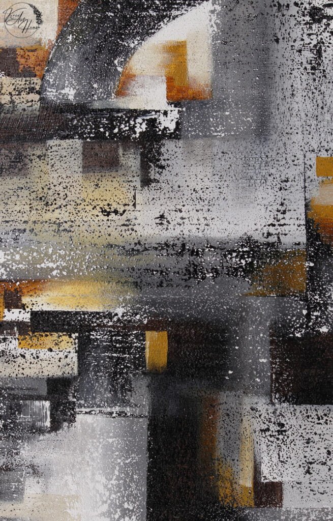 texture black gold painting