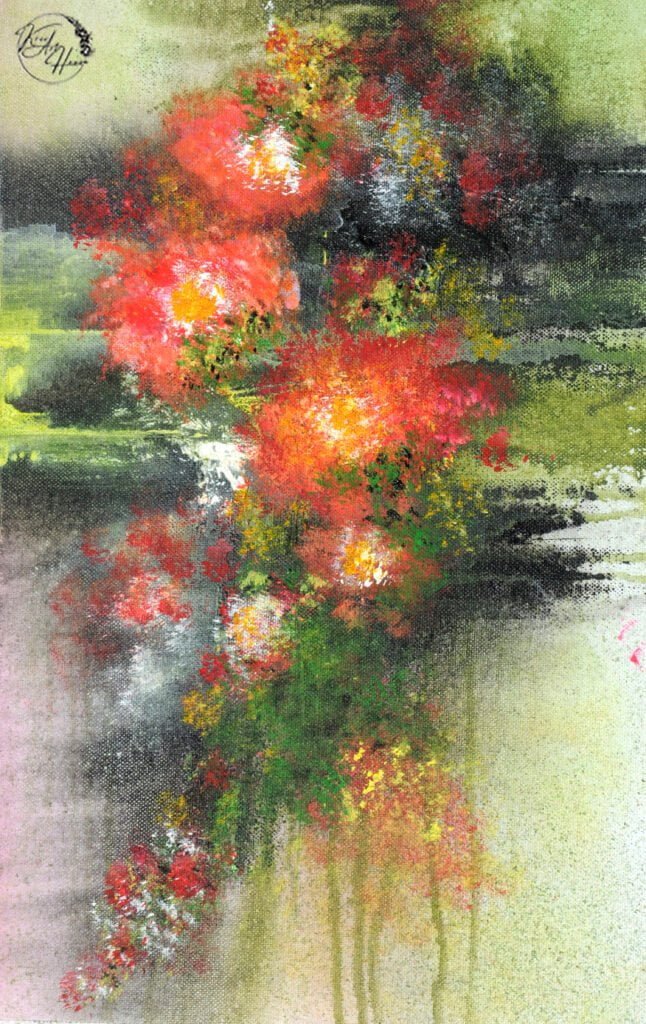 flower art abstract painting