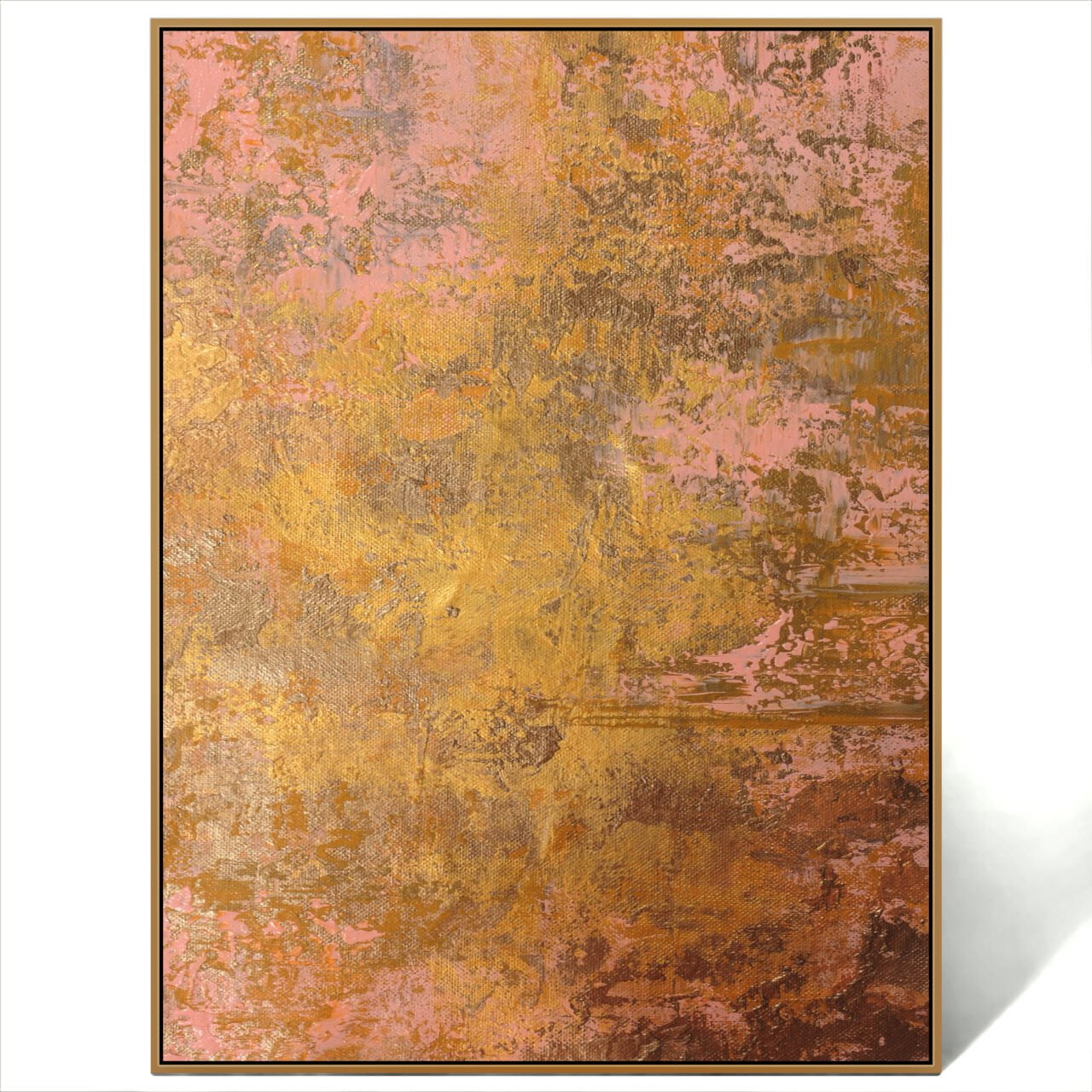 Abstract Gold Wall Art Canvas Painting For Room Wall Decoration