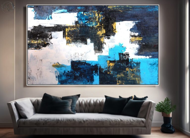 Painting abstract on canvas