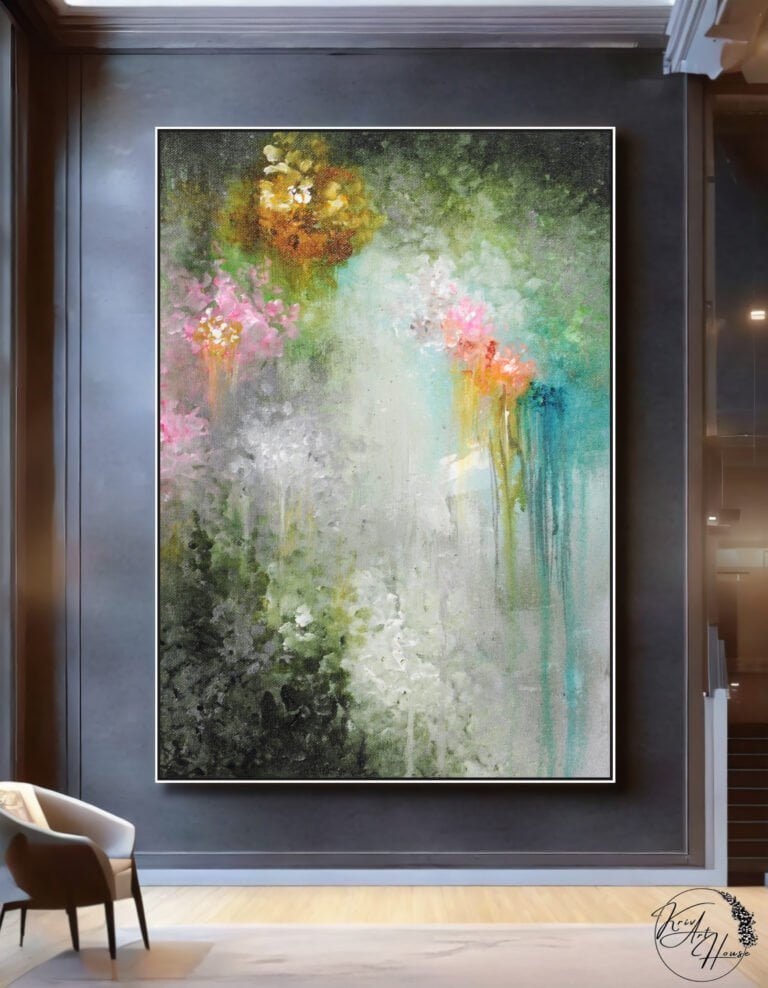 large abstract painting on canvas