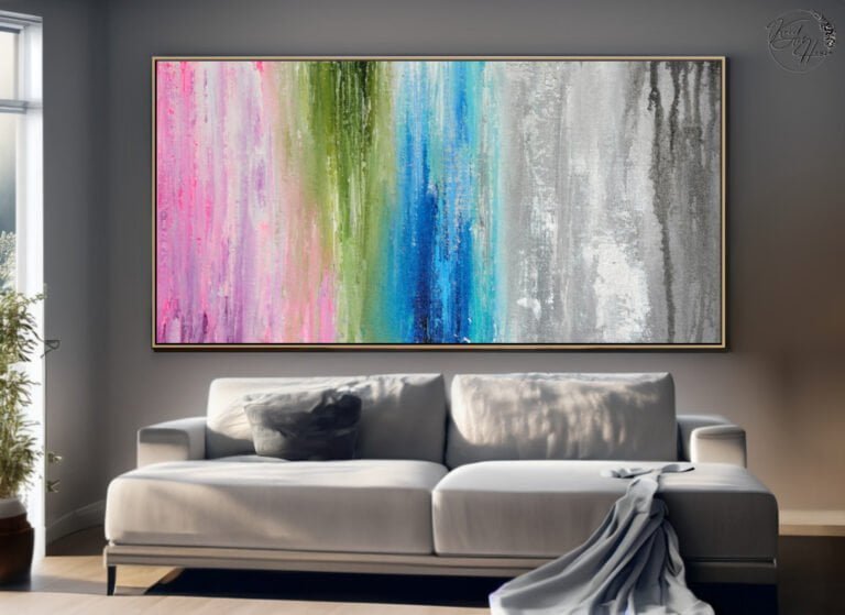 colorful abstract painting on canvas