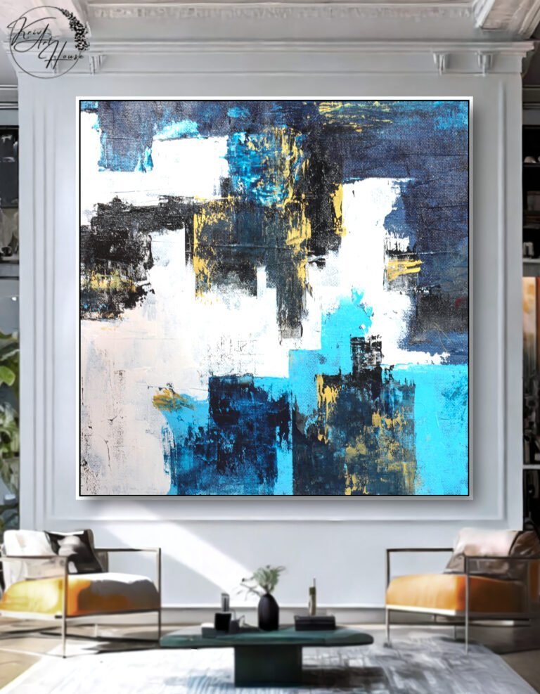 abstract painting in canvas