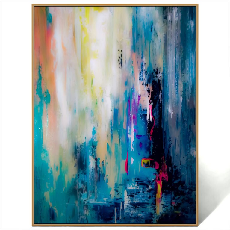 Abstract multi color ocean art