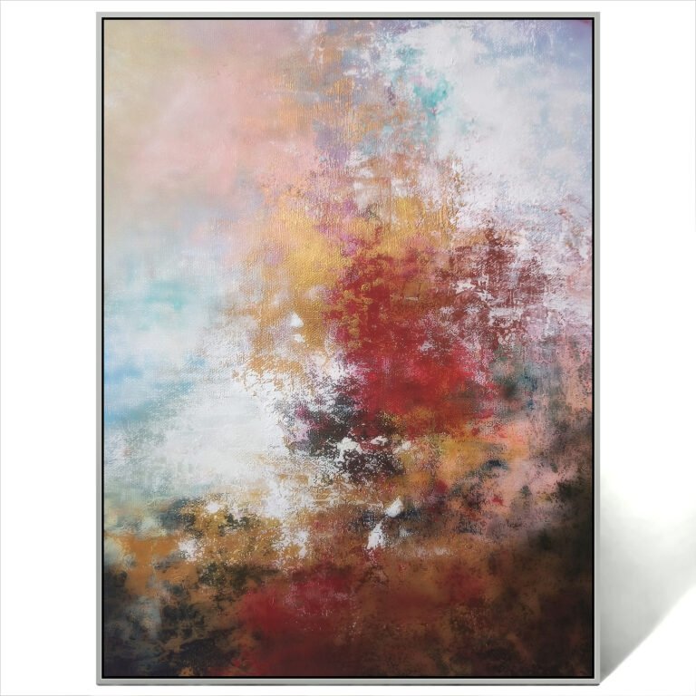 Abstract red art painting