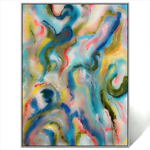 abstract colorful art painting canvas