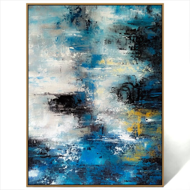 abstract blue black white artwork