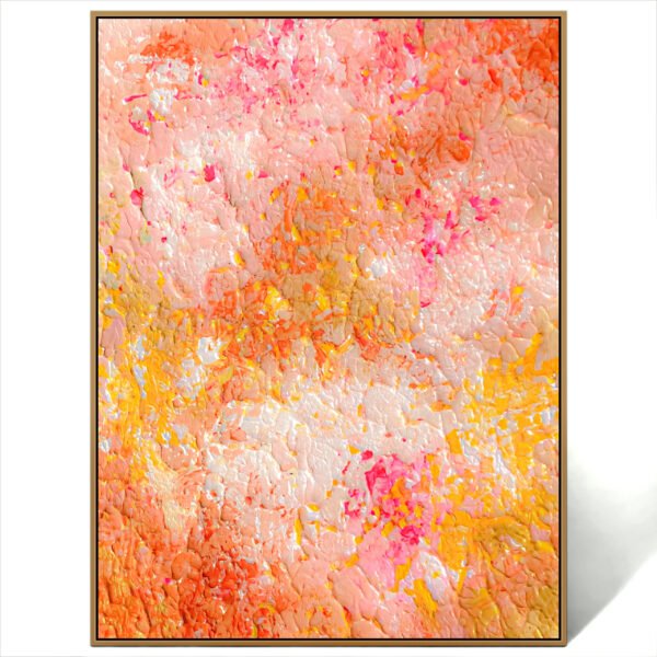 abstract orange pink yellow art