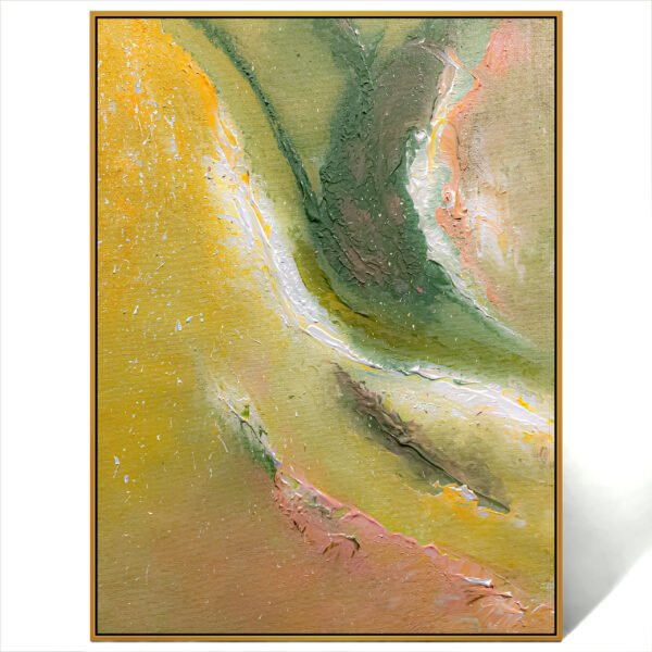 abstract large green art painting canvas