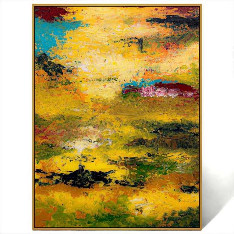 abstract textured yellow art