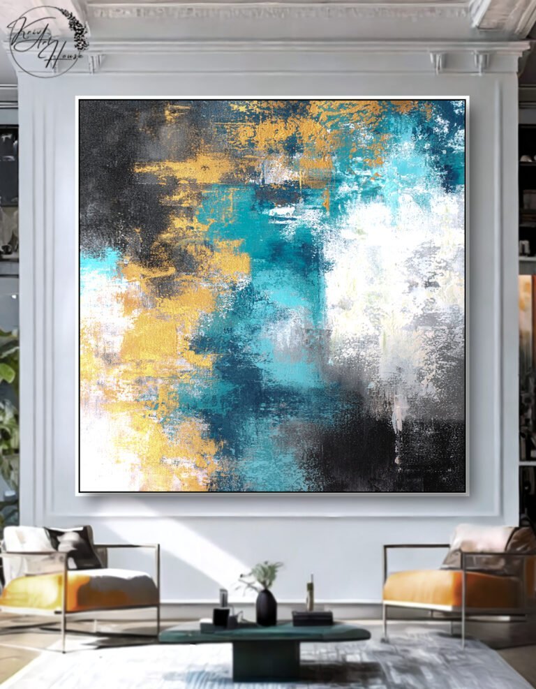 Abstract painting on canvas