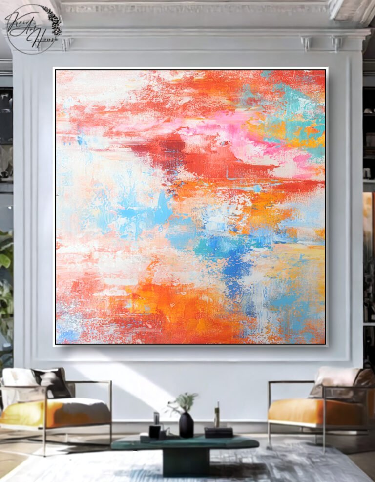 Abstract painting on canvas