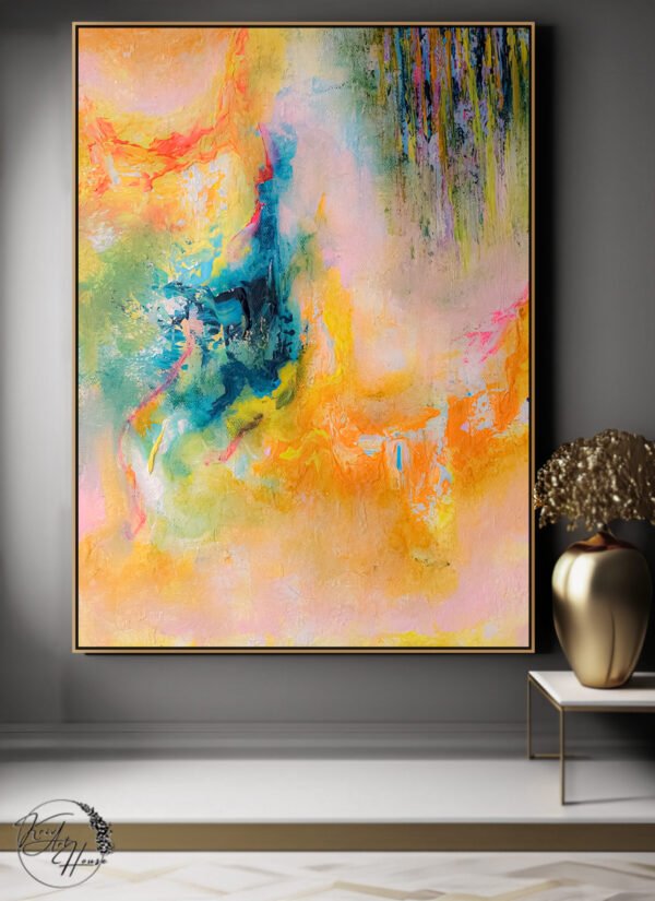 Painting abstract canvas