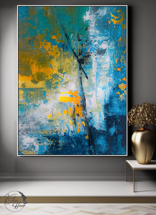 abstract painting with frame