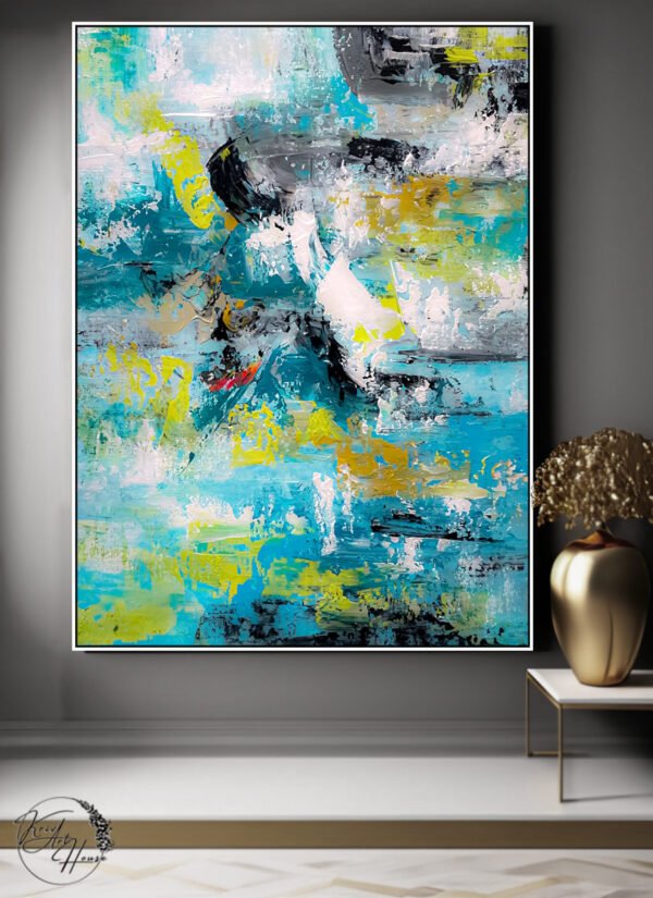 Painting abstract on canvas