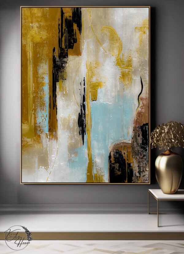 oversized abstract painting on canvas