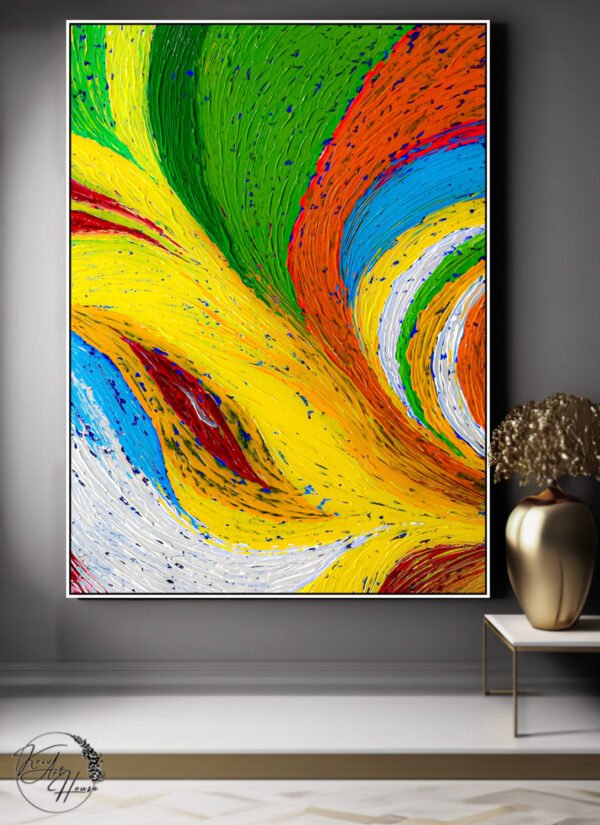 colorful abstract painting wall decor