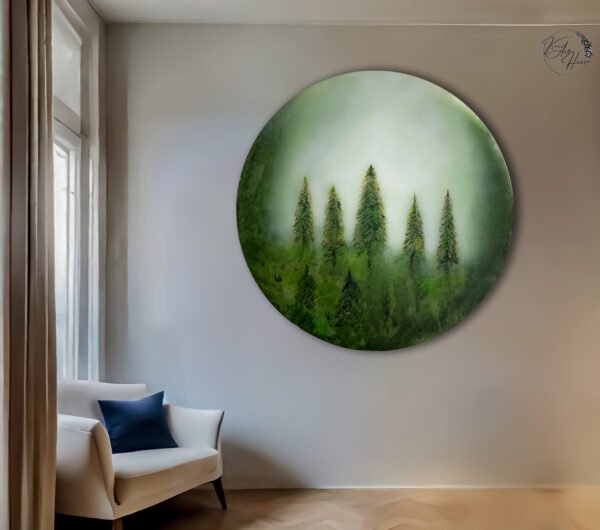 abstract circle wall art