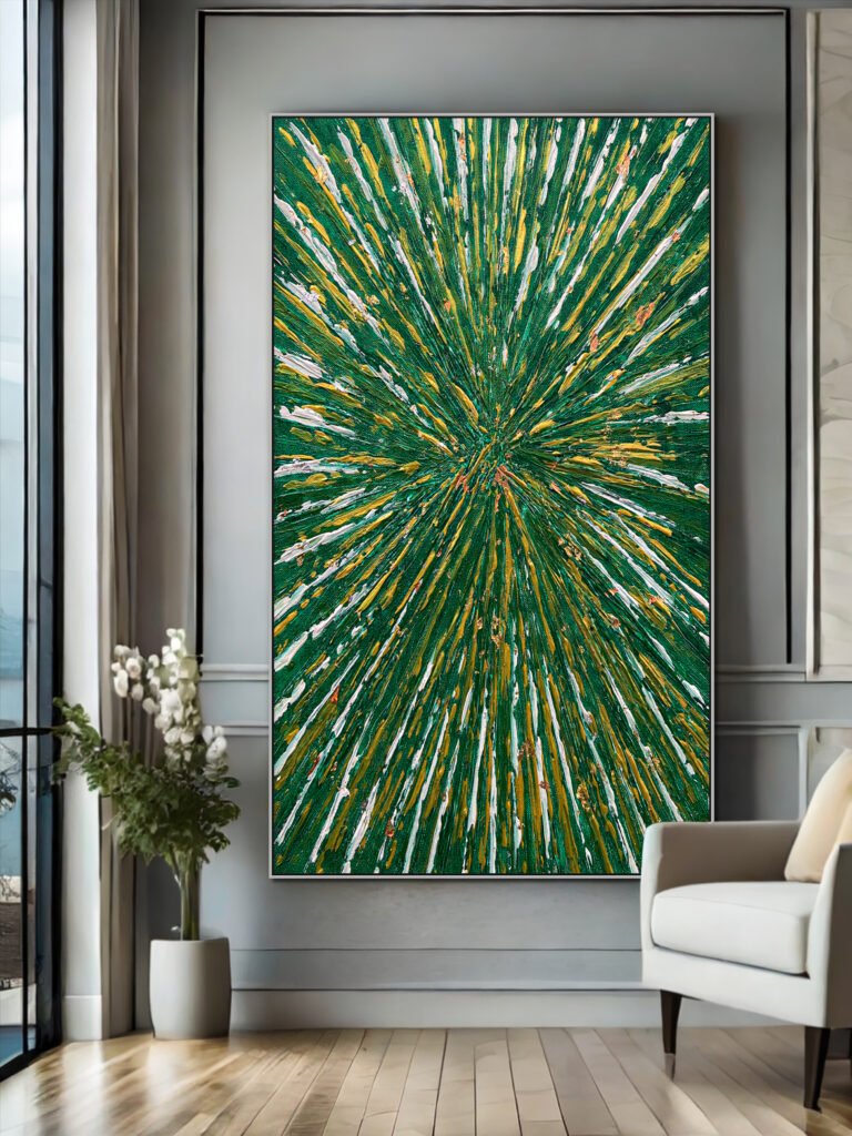 abstract painting on canvas