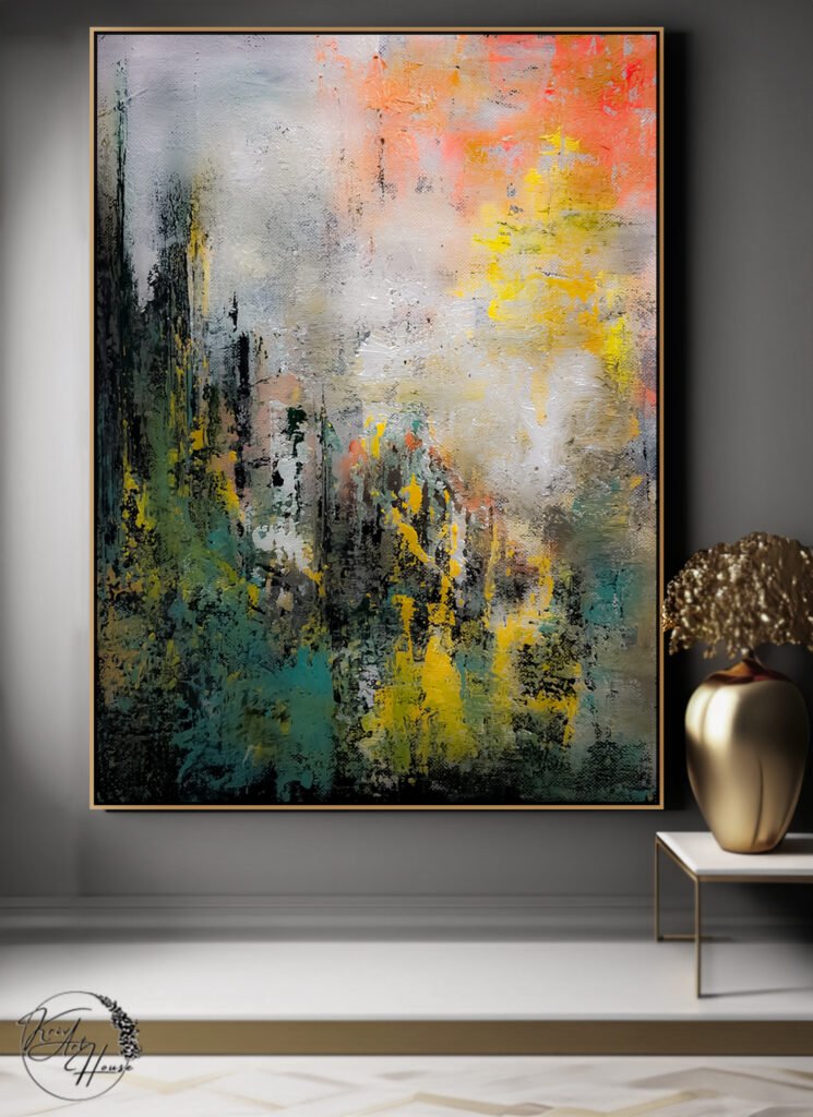 Abstract painting on canvas