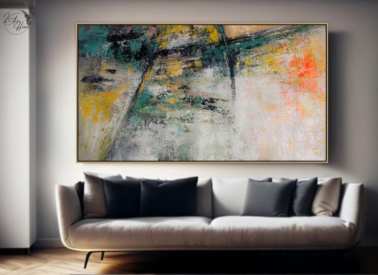 modern abstract painting on canvas