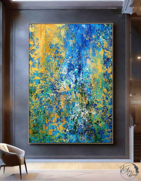 abstract painting in canvas