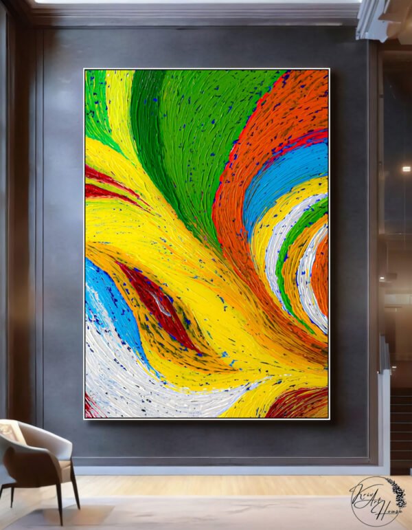 colorful abstract painting on canvas