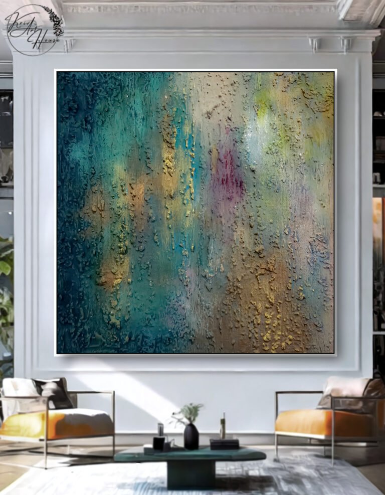 Painting abstract canvas