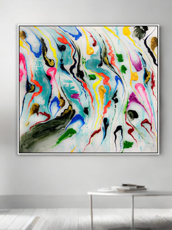 abstract colorful wall art