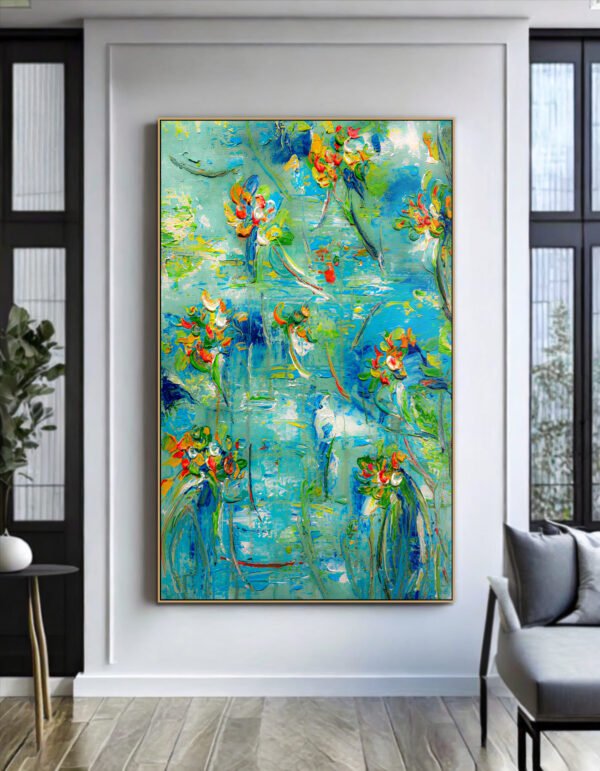 abstract flower wall art