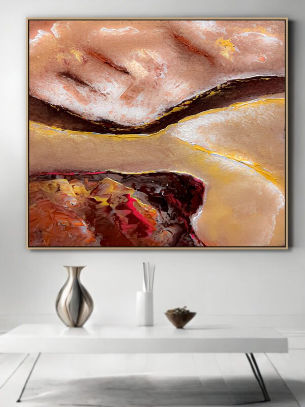 modern gold brown painting