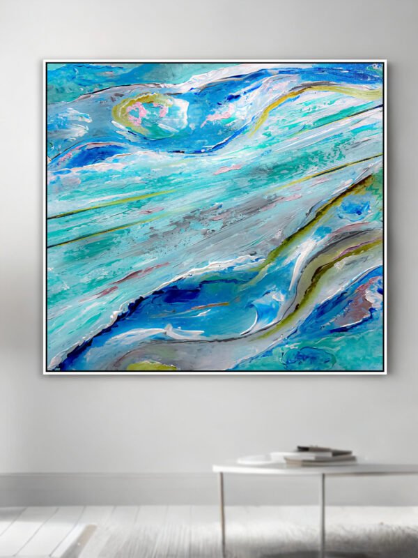 abstract sea waves painting