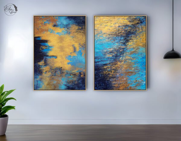 oversized abstract painting on canvas