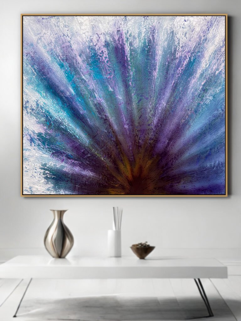 abstract wall art bloom