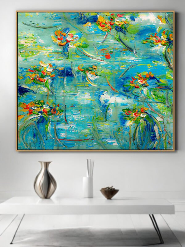 abstract floral art painting